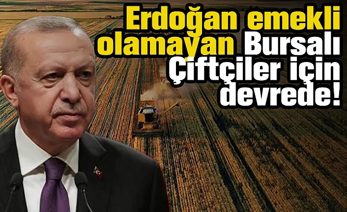 Cumhurbaşkanı Erdoğan emekli olamayan Bursalı Çiftçiler için devrede!
