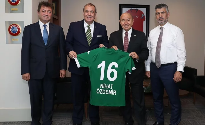 Erkan Kamat, TFF Başkanı Nihat Özdemir’i ziyaret etti