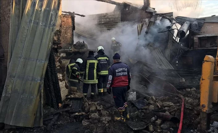 Konya'da yangın faciası: 3 ölü