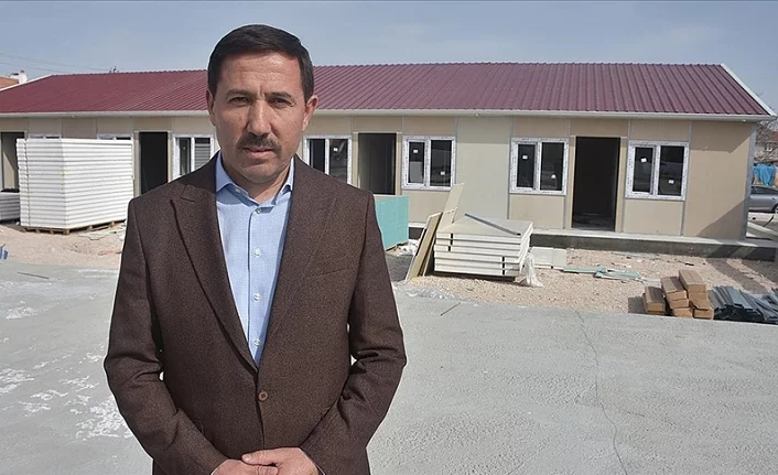 Konya’da depremzedelere prefabrik evlerden yaşam alanı oluşturuluyor