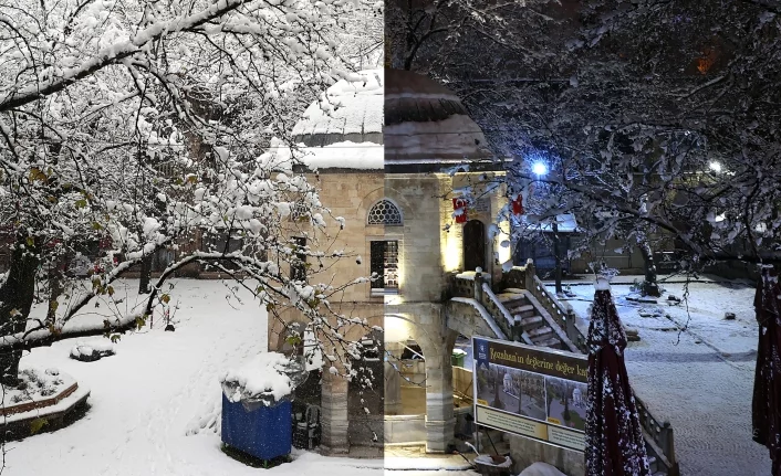 "Osmanlı payitahtı"ndaki tarihi mekanlar gece ve gündüz karla ayrı güzel