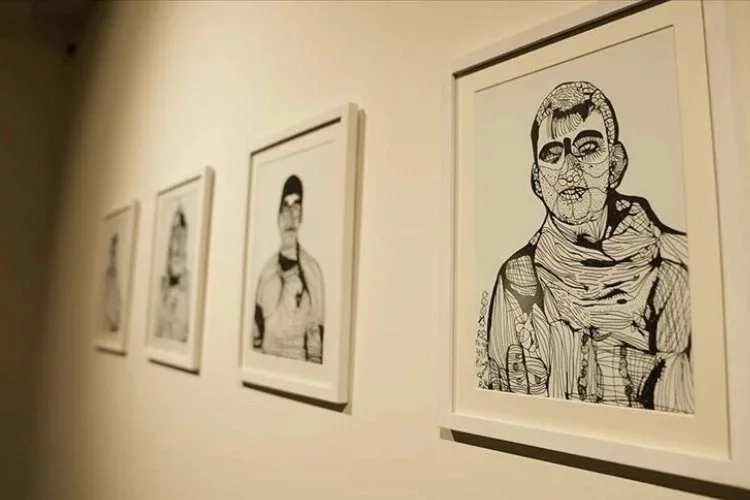 Otizmli sanatçı Remzi Yılmaz'ın "Tanıdık Yüzler" sergisi açıldı