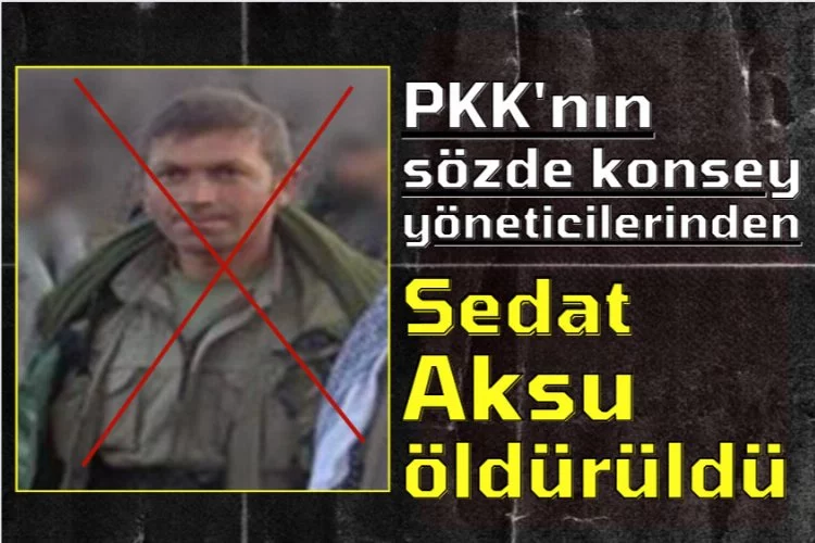 PKK'nın sözde konsey yöneticilerinden Sedat Aksu öldürüldü