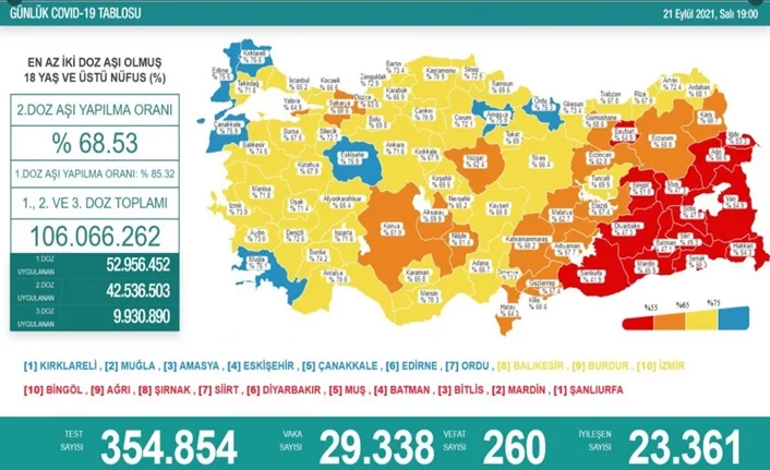 Türkiye'de son 24 saatte 29.338 yeni vaka!