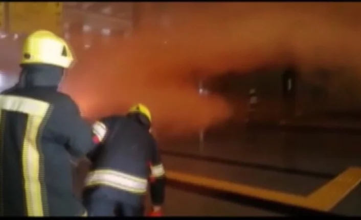 Yenişehir Havalimanı'nda yangın çıktı, uçak düştü